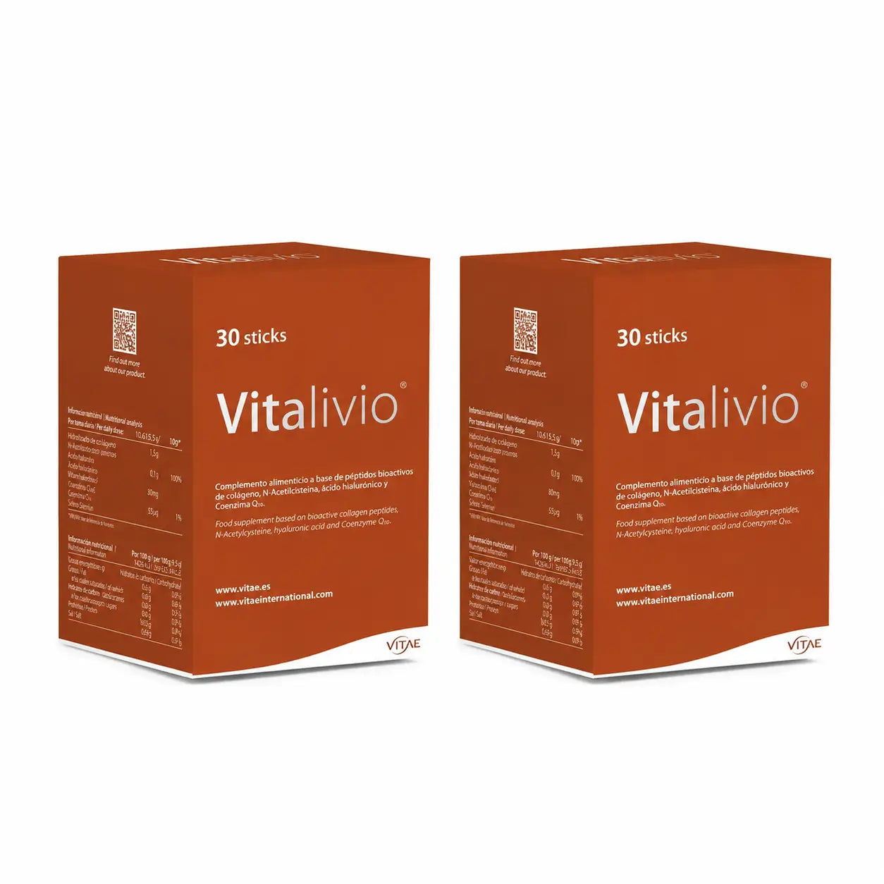 Vitae Health Innovation, S.L. Vitalivio, 30 Sticks , pack 2