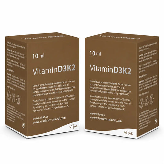 Vitae Health Innovation, S.L. Vitamin D3K2, 10Ml , pack 2