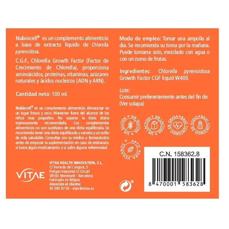 Nubiocell 10 ampoules – High in CGF