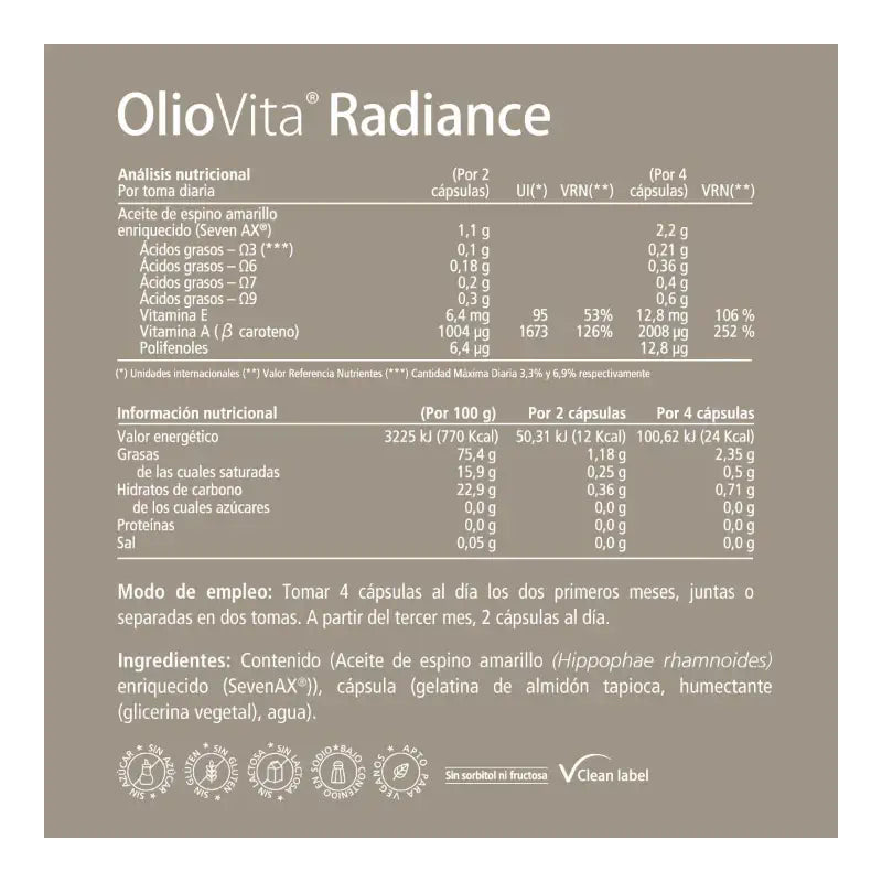 Vitae Oliovita Radiance, 60 capsules