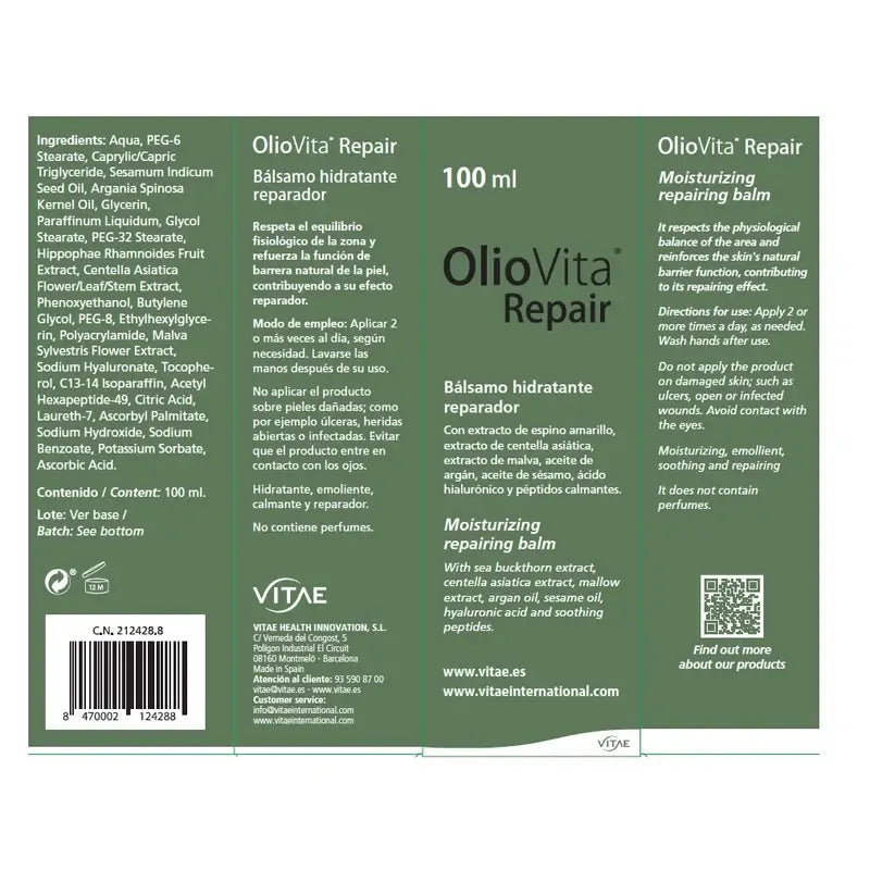 OlioVita Repair 100ml – With sea buckthorn and hyaluronic acid