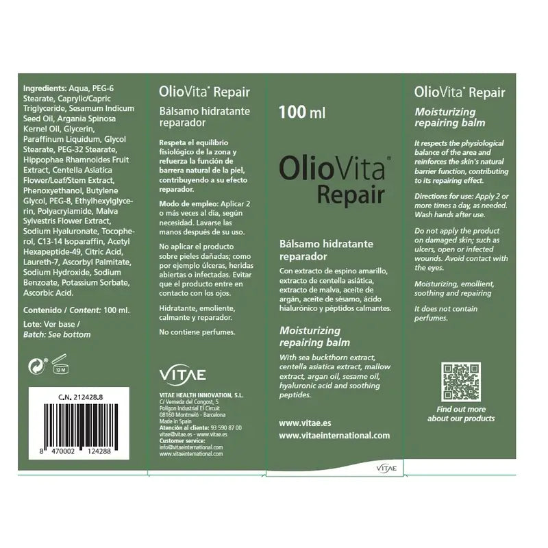 OlioVita Repair 100ml – With sea buckthorn and hyaluronic acid