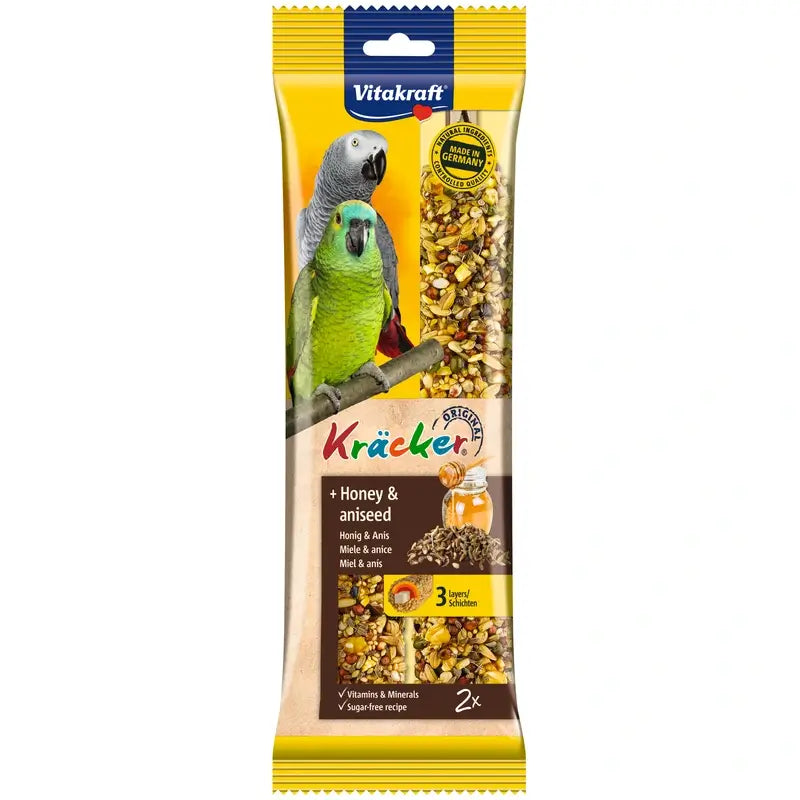 Vitakraft African Grey Parrot Honey Sticks, 5 packs of 2