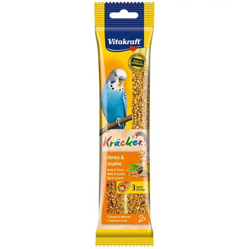 Vitakraft Honey and Sesame Parakeet Sticks, 7 packs of 2
