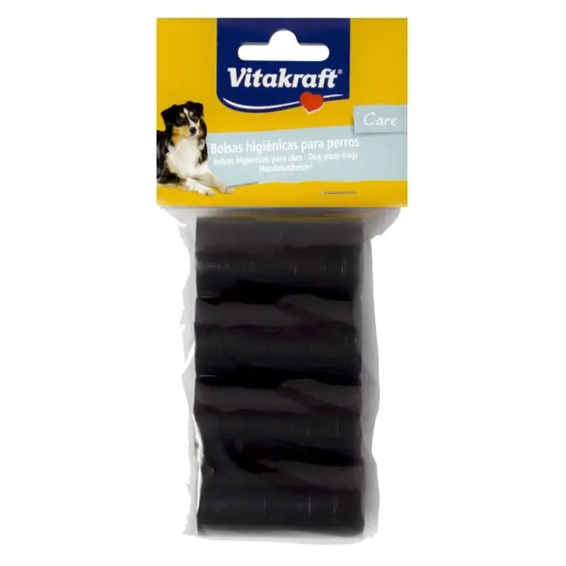 Vitakraft Black Dog Poop Bags, 4 x 20 units