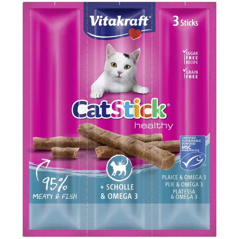 Vitakraft Cat Stick Mini Fish with Omega, 20 x 3 packs