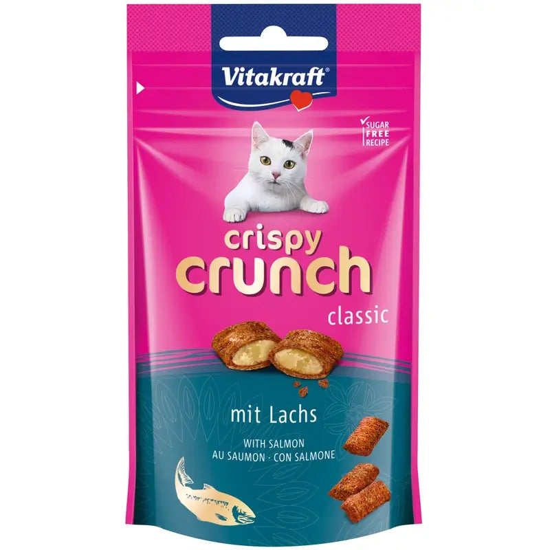 Vitakraft Crispy Crunch Salmon for Cats, 8 x 60 grams