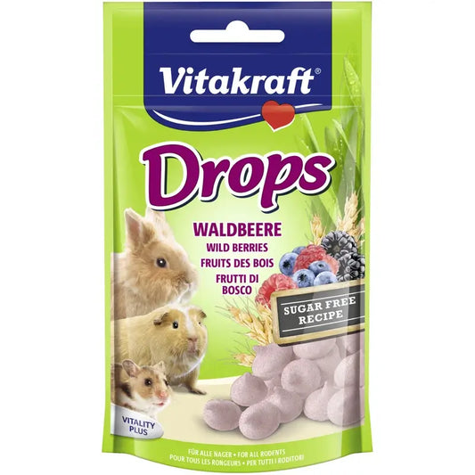 Vitakraft Drops for Dwarf Rabbits – Fruit Flavour, 75 grams