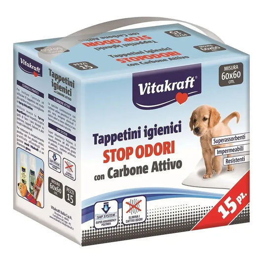 Vitakraft Activated Carbon Toilet Liner Pads, 15 pieces