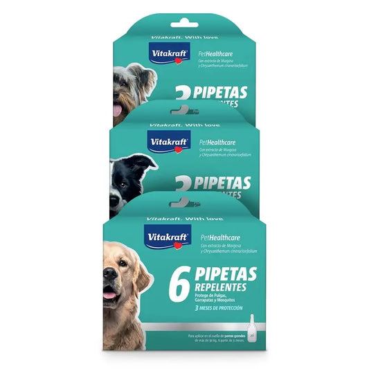 Vitakraft Medium Dog Biocide Spot-On Treatment, 3 spot-on treatments, 3 units