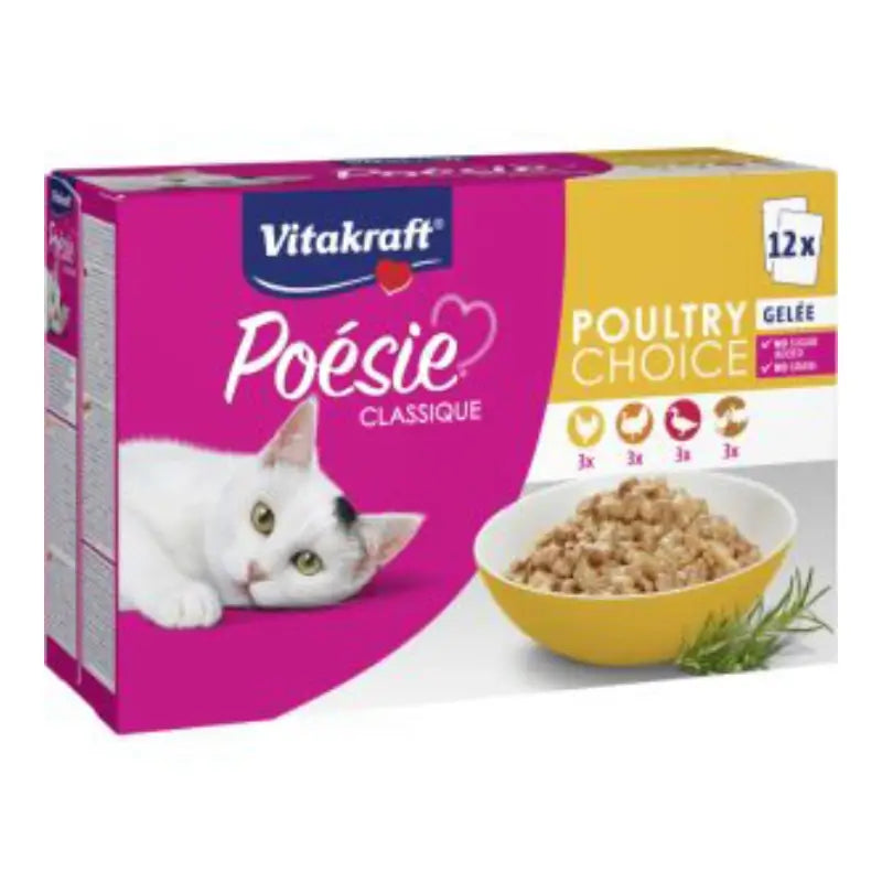 Vitakraft Poesie Classique with Gelatine, 12 x 85 grams