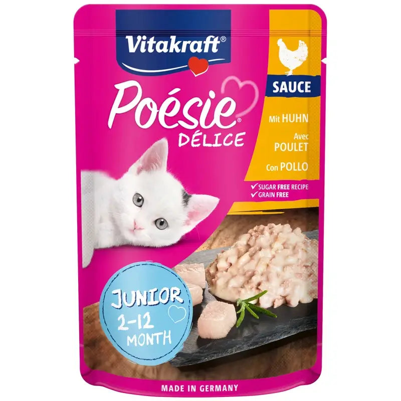 Vitakraft Poésie Delisauce Junior Chicken 23x85g