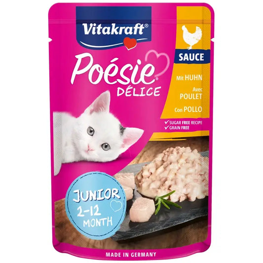 Vitakraft Poésie Delisauce Junior Chicken 23x85g
