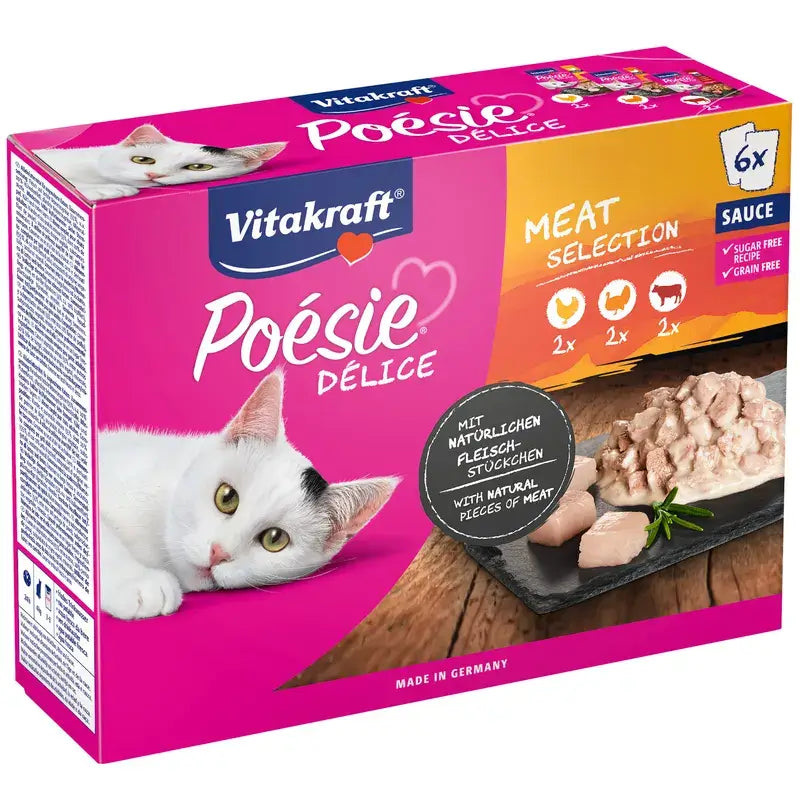 Vitakraft Poésie Delisauce Multipack Meat 6x85g
