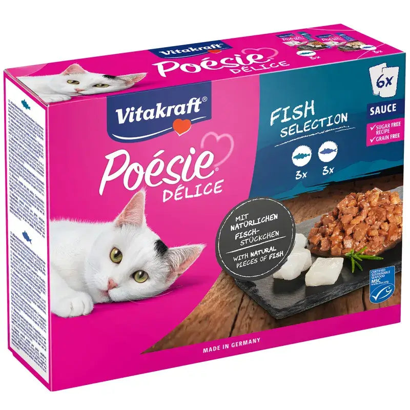 Vitakraft Poésie Delisauce Multipack Fish 6x85g
