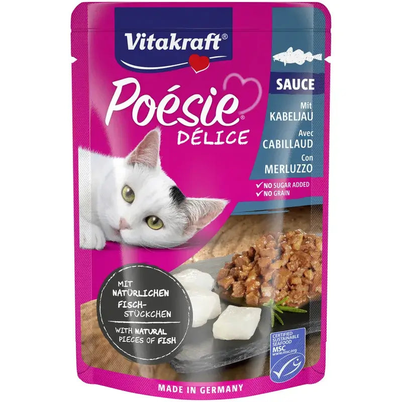Vitakraft Poésie Delisauce Cod Pouch 23x85g