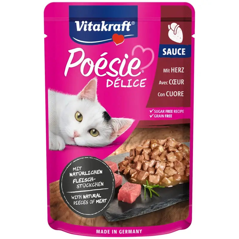 Vitakraft Poésie Delisauce Heart-Shaped Pouch 23x85g