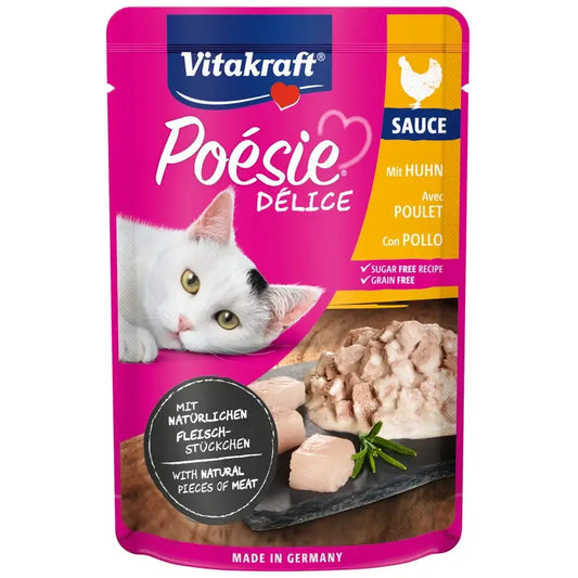 Vitakraft Poésie Delisauce Chicken Pouch 23x85g