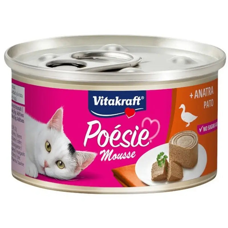 Vitakraft Poesie Duck Mousse, 12 x 85-gram tins