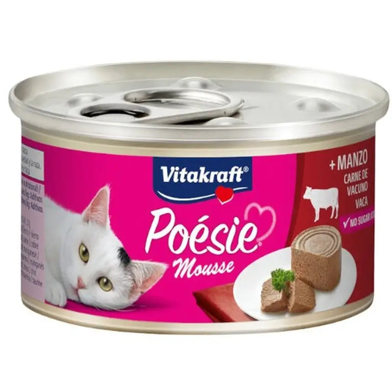 Vitakraft Poesie Veal Mousse, 12 x 85-gram tins