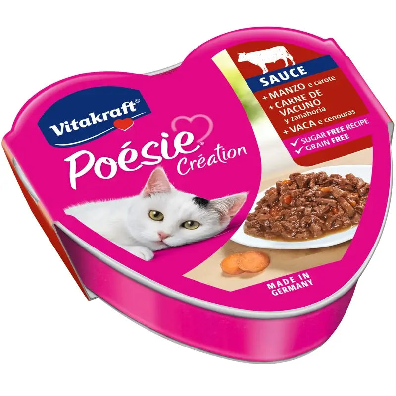 Vitakraft Poesie Beef Sauce, 15 x 85-gram tubs