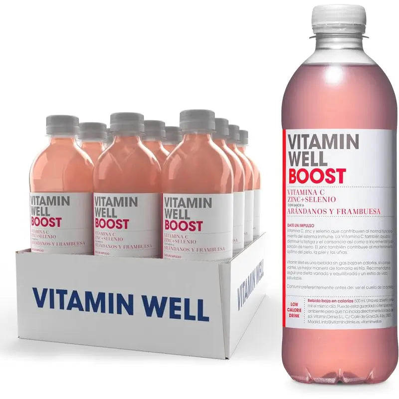 Vitamin Well Pack Boost Blueberry/Raspberry, 12 pcs x 500 ml