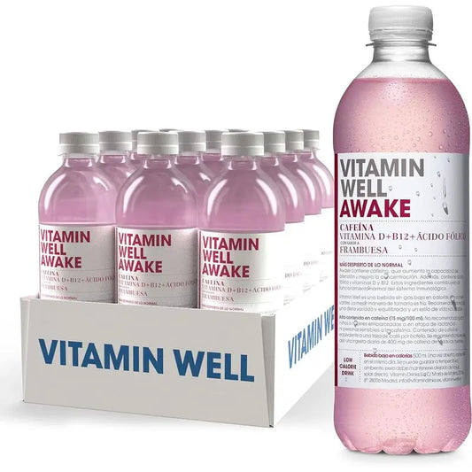 Vitamin Well Pack Awake Raspberry, 12 pcs x 500 ml