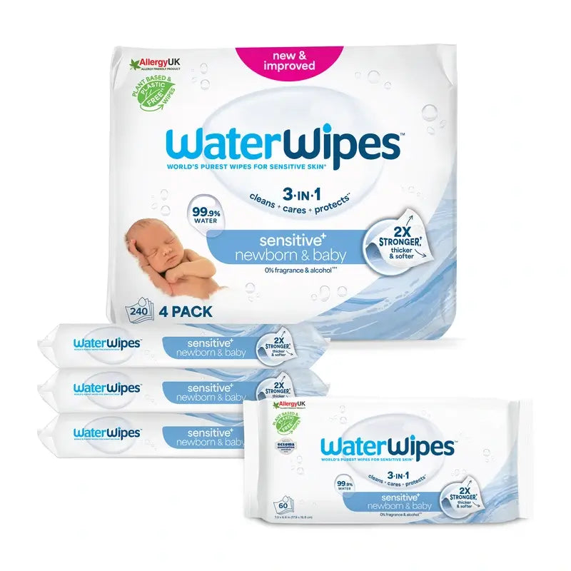 Waterwipes Biodegradable Baby Wipes 4x60, 240 pcs.