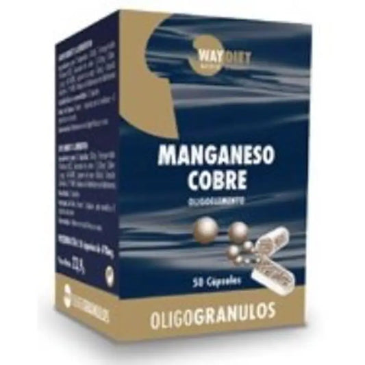 Waydiet Natural Products Manganese-Copper Oligogranules 50Caps.