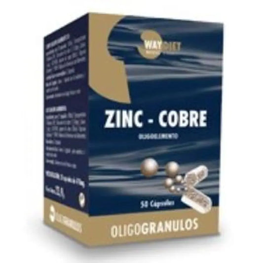 Waydiet Natural Products Zinc-Copper Oligogranules 50Caps.