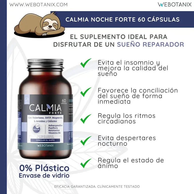 Webotanix Calmia Noche Forte, 60 capsules
