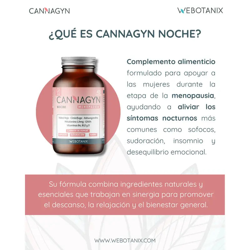 Webotanix Cannagyn Menopause Night, 45 capsules