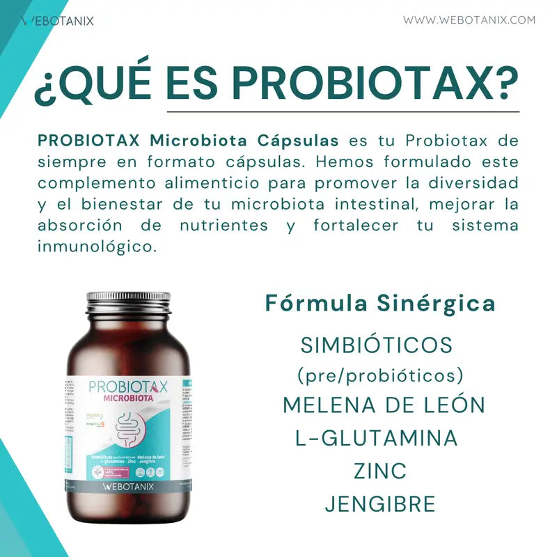 Webotanix Probiotax Microbiota, 60 capsules