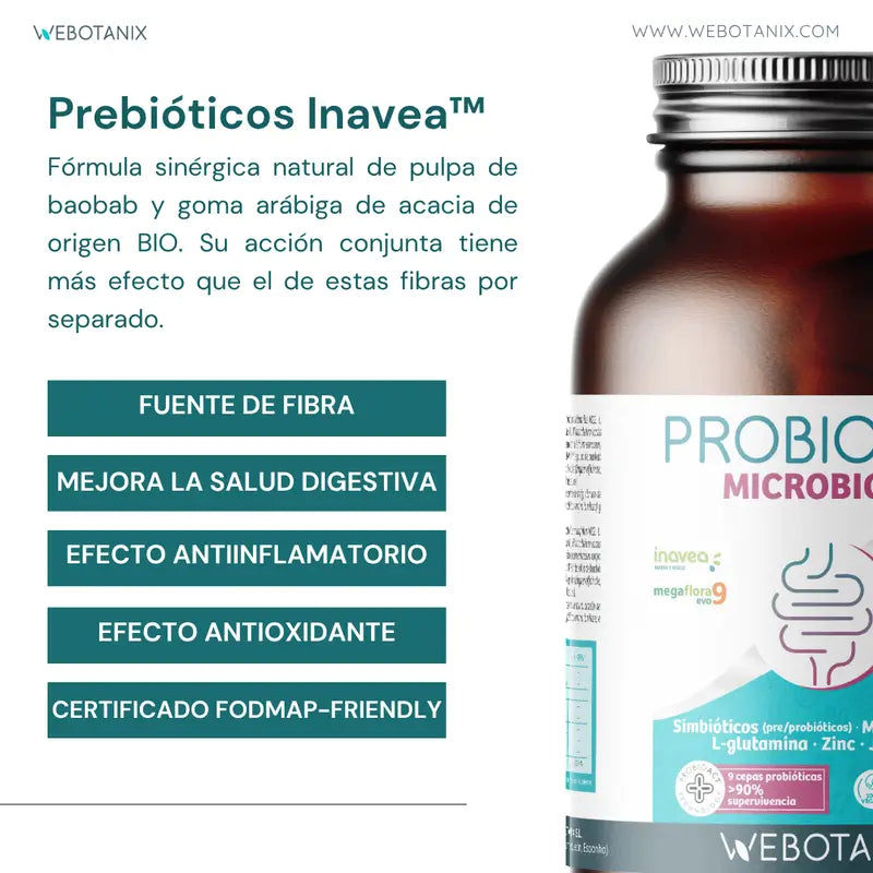 Webotanix Probiotax Microbiota, 60 capsules