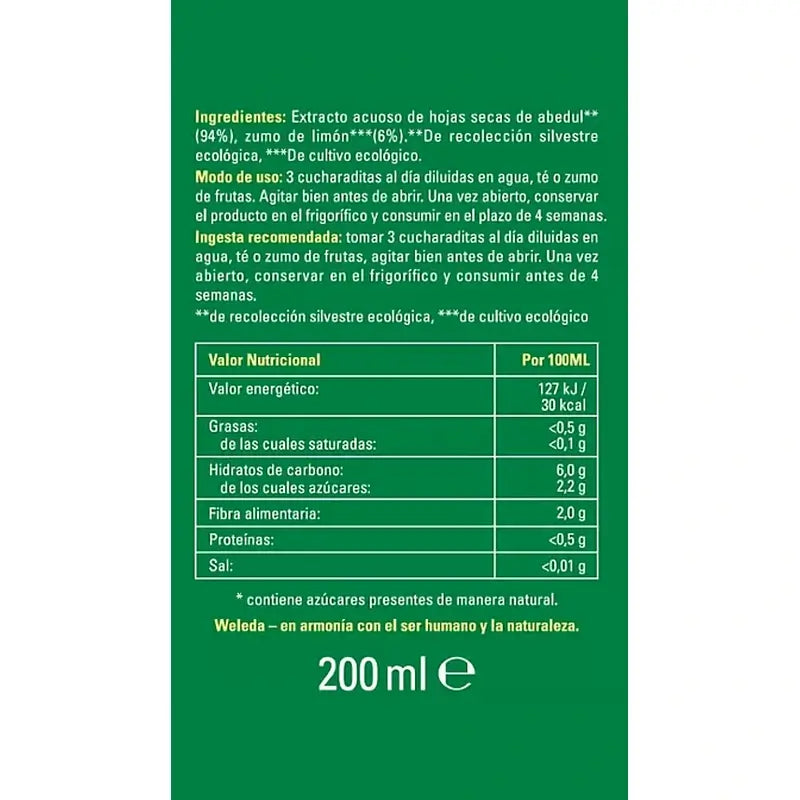Weleda Birch Juice, 200 ml