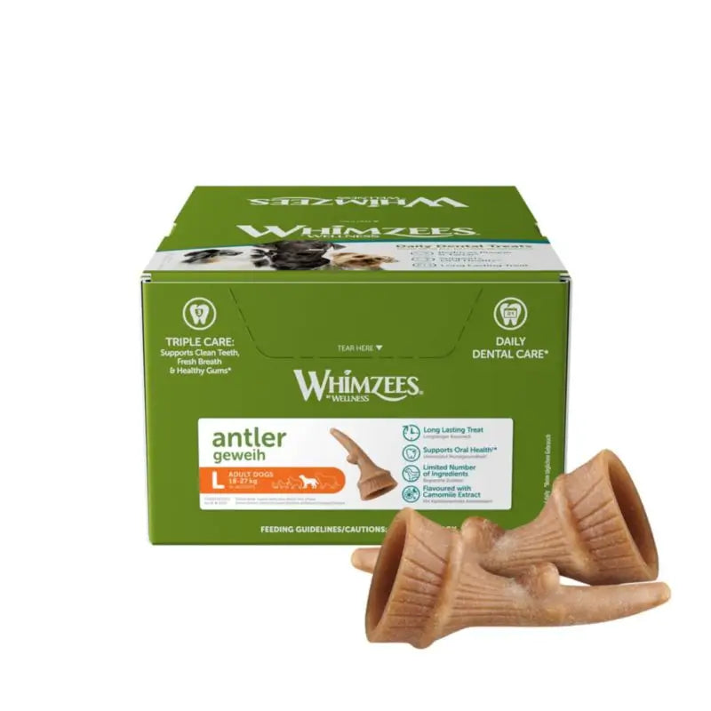 Whimzees Occupy Antler L 22pcs