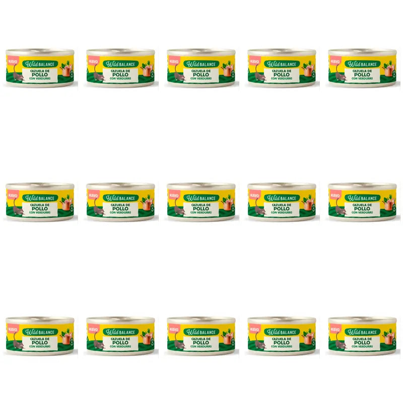 Wild Balance Canned Chicken Vegetable Casserole For Cats, 80g, Pack of 15