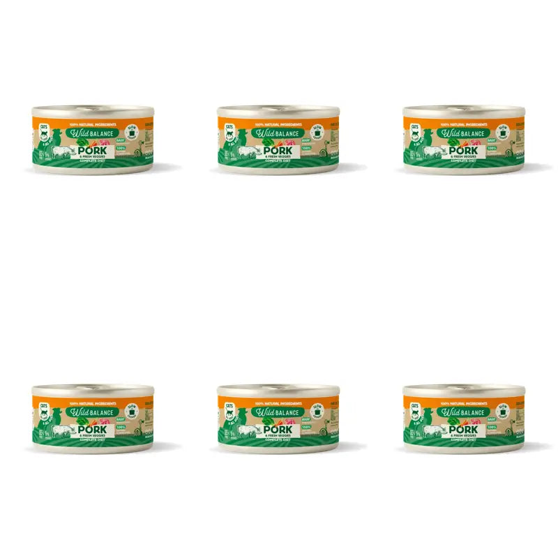 Wild Balance Philosophy Pork Barf For Cats Can, 120 g, Pack of 6