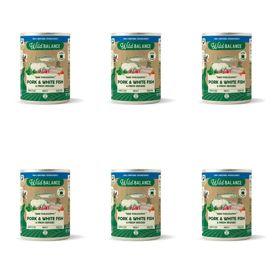 Wild Balance Hake Barf Philosophy Can For Dogs, 400 g, Pack of 6