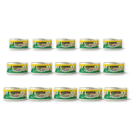 Wild Balance Canned Chicken With Vegetables For Cats, 120 g, Pack of 6