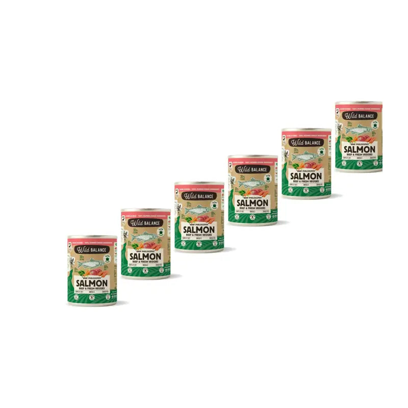Wild Balance Canned Salmon & Beef With Vegetables For Dogs, 400 g, Pack of 6