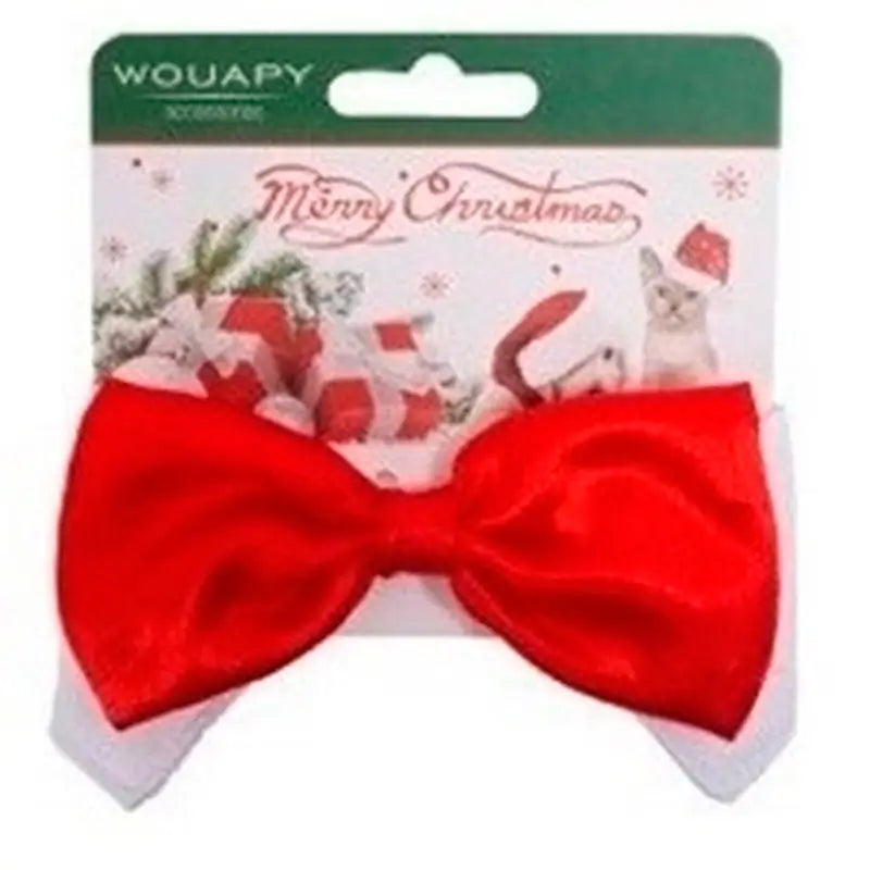 Wouapy Christmas Santa Claus Bow Tie Red Size 3