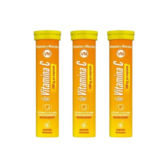 Ynsadiet Vitamin C + Zinc Pack 3 x 20 Effervescent Tablets