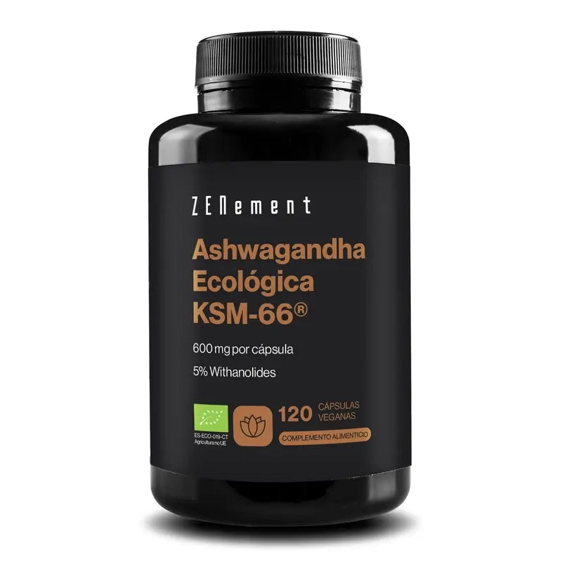 Zenement Ashwagandha Organic Ksm-66, 120 vegan capsules