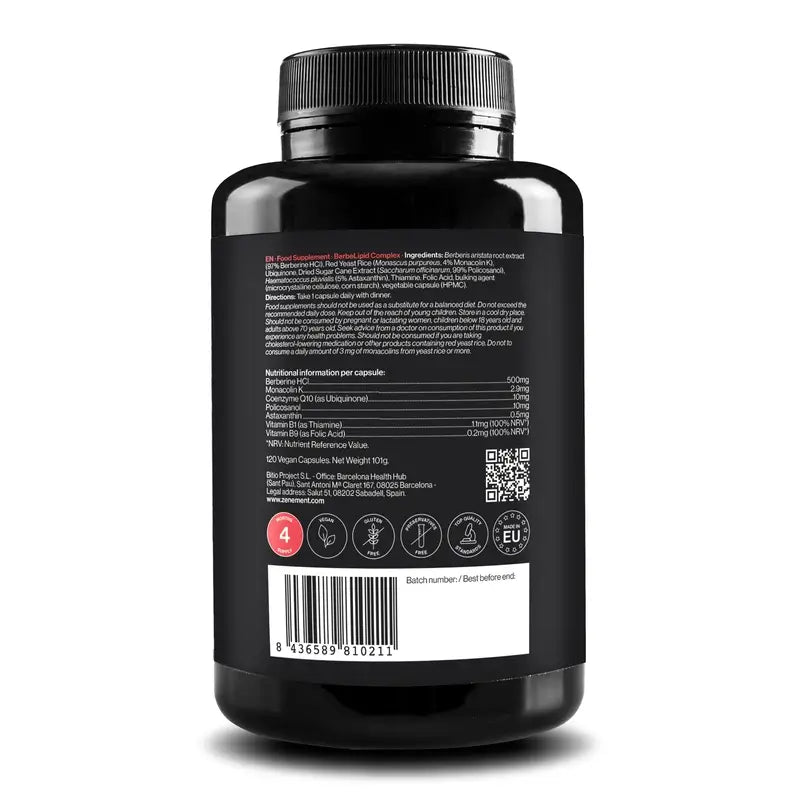 Zenement Berbelipid Complex, 120 vegan capsules