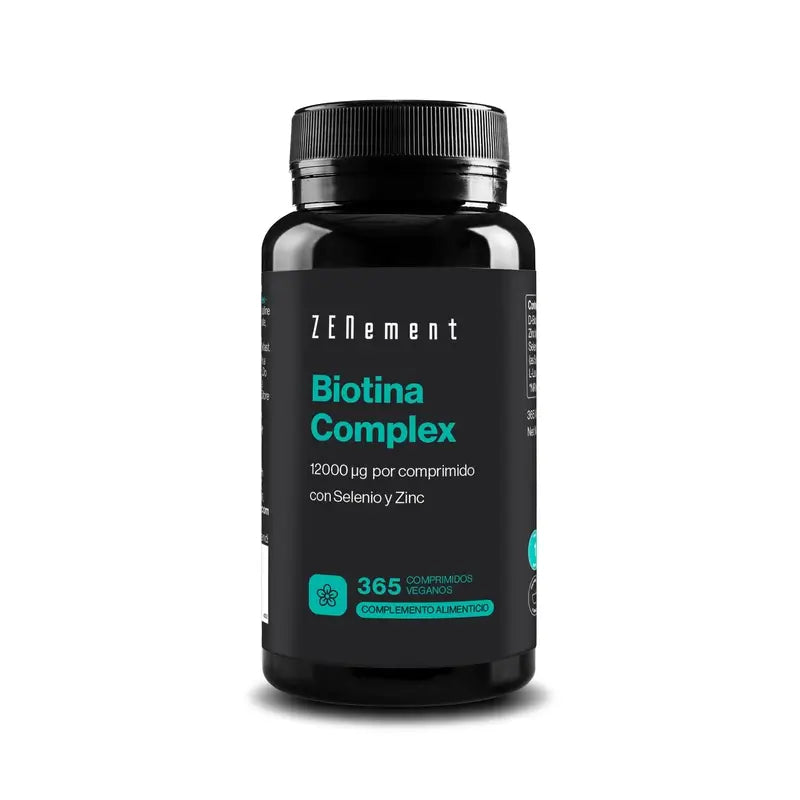 Zenement Biotin Complex With Selenium And Zinc, 365 vegan tablets