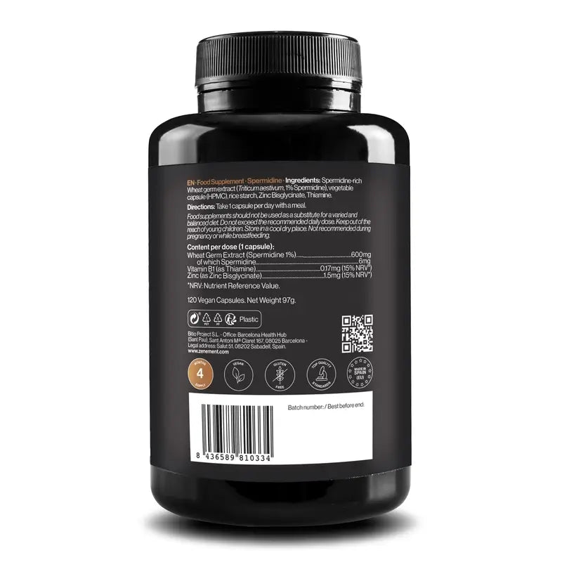 Zenement Spermidine 6 mg, 120 vegan capsules