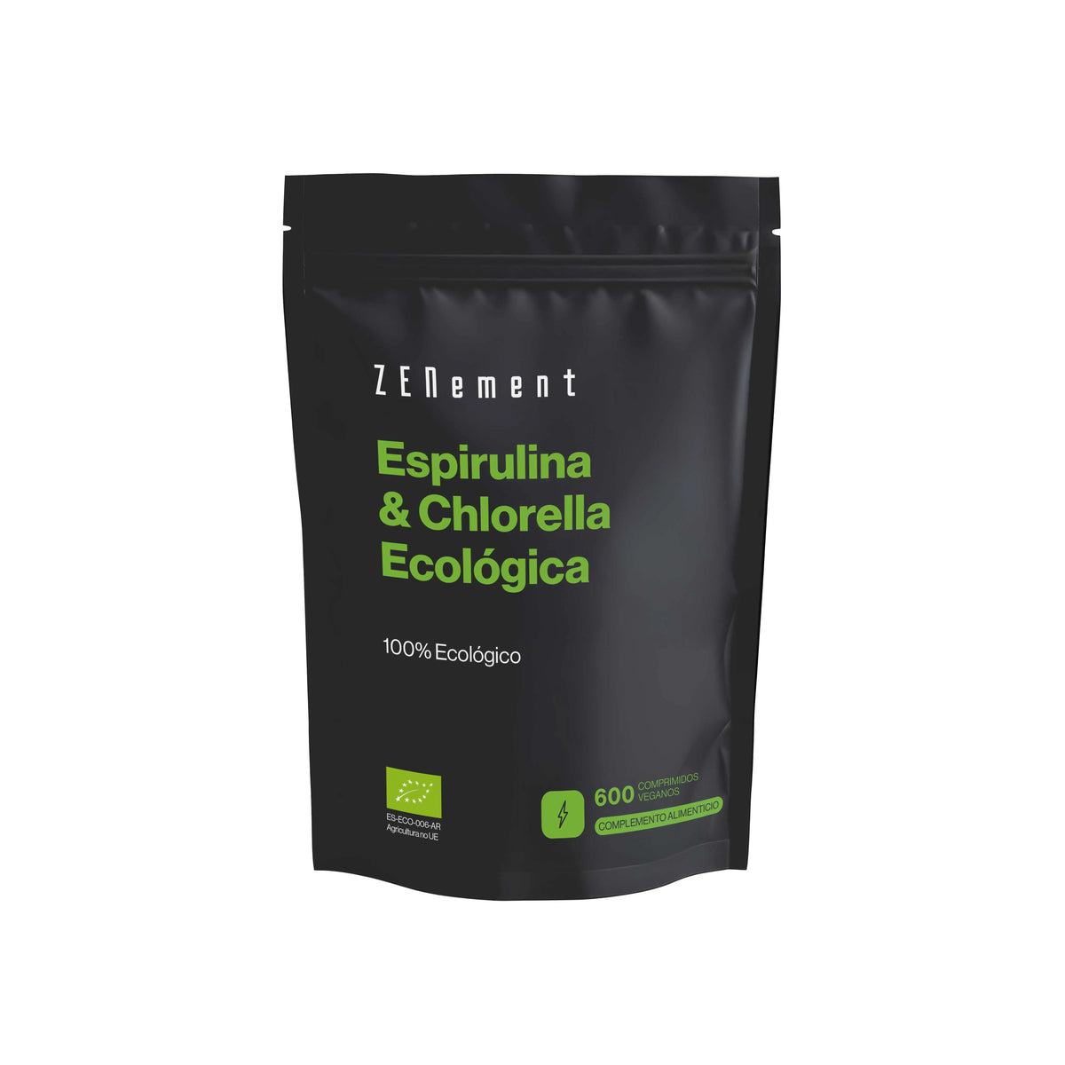 Zenement Organic Spirulina and Chlorella, 600 tablets