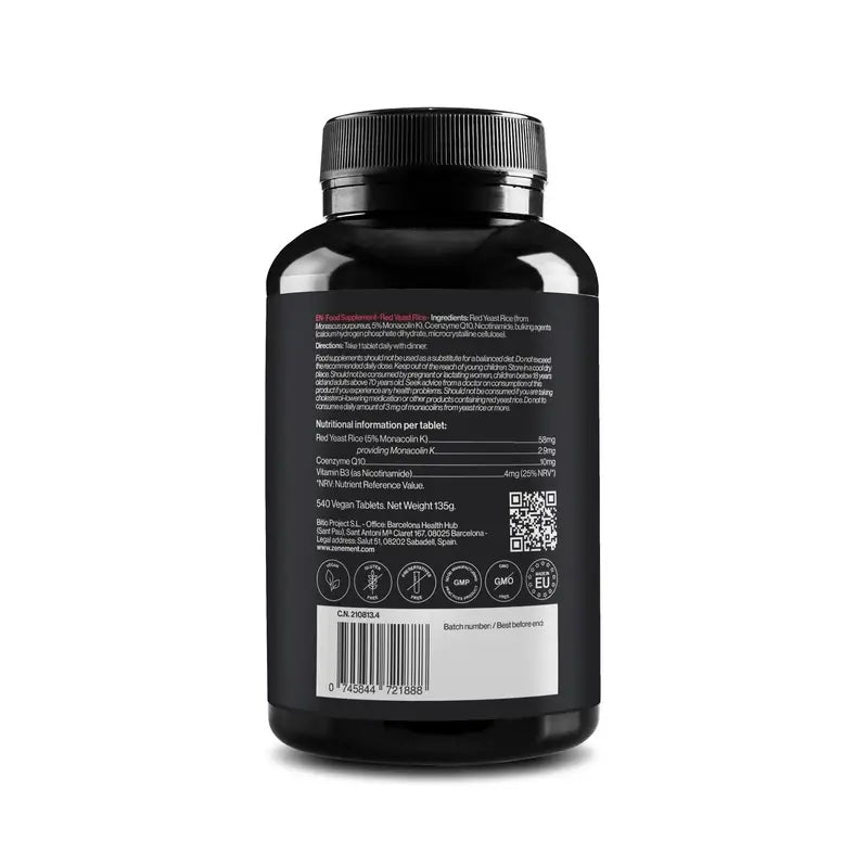 Zenement Red Yeast Rice, 540 vegan tablets
