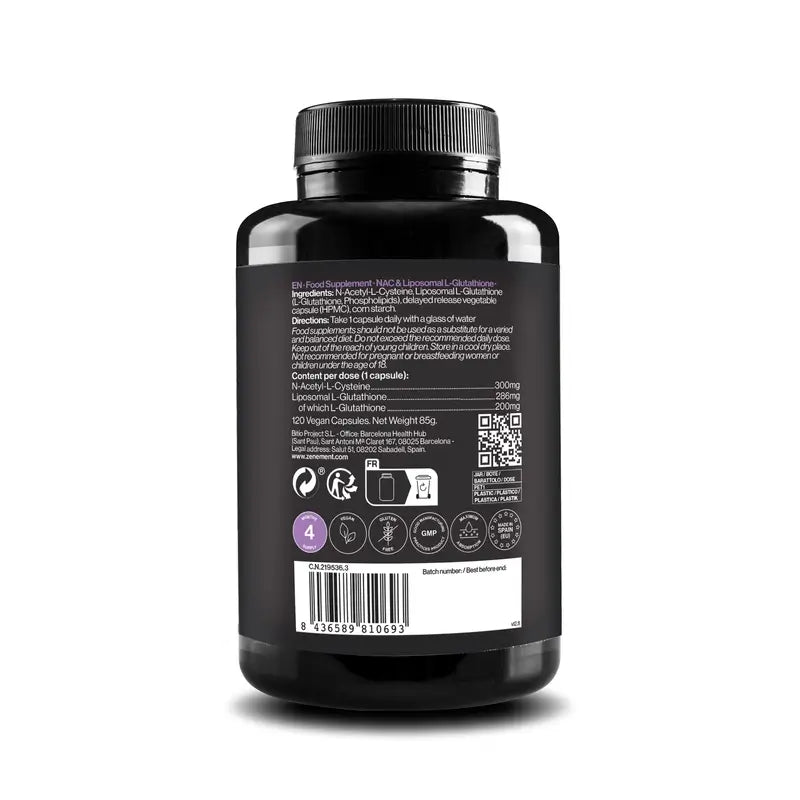 Zenement Nac & L-Glutathione Liposomal, 120 vegan capsules